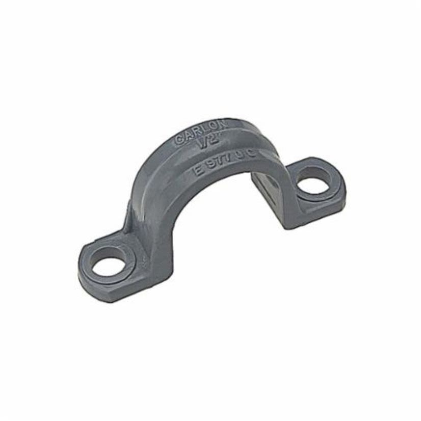 Carlon E977GC 2-Hole Non-Metallic Conduit Clamp, 1-1/4 in Conduit, PVC